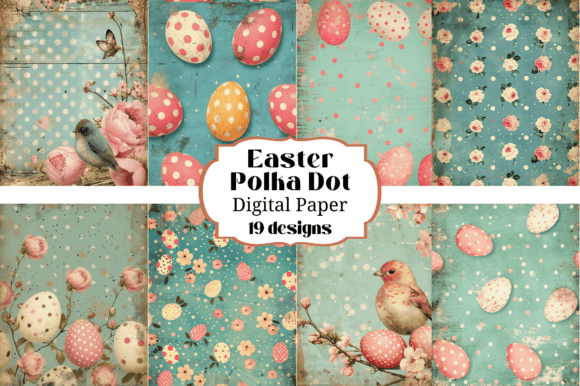 19 Easter Polka Dot & Eggs Backgrounds: Fresh Designs