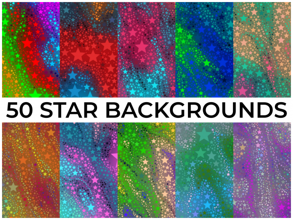50 Star Backgrounds Vol 2: High-Res Digital Assets
