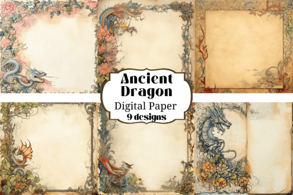 Ancient Dragon Digital Paper: Unleash Mythical Texture