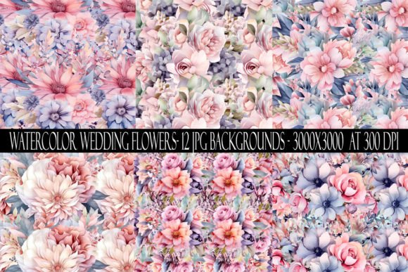 Elegant Blooms: Using Watercolor Wedding Flower Backgrounds