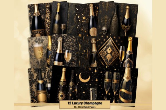 Elevate Your Brand with Luxury Champagne Digital Backgrounds