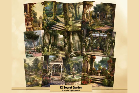 Unlock Vintage Charm with Secret Garden Digital Papers