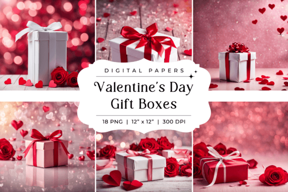 Valentine's Day Gift Boxes Backgrounds: Elevate Your Designs
