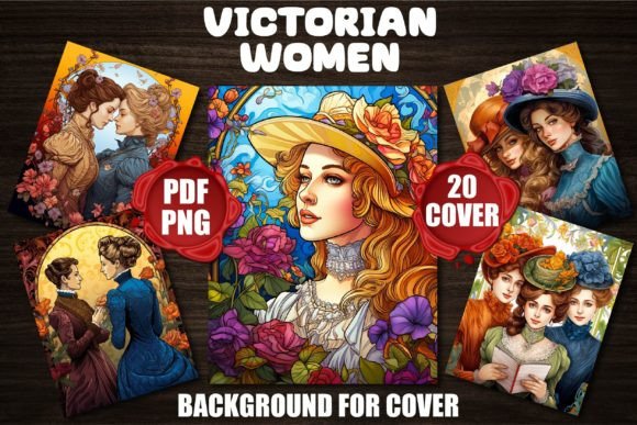 Victorian Women Backgrounds: Elegance for Your Covers