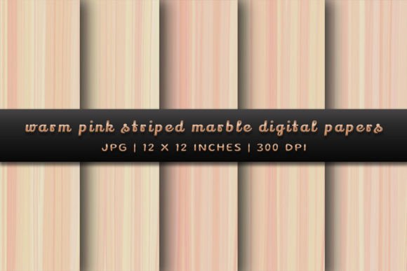 Warm Pink Striped Marble Backgrounds for Elevated Design