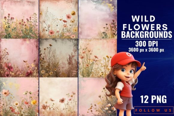 Whimsical Meadows Wildflower Backgrounds: Nature's Untamed Canvas